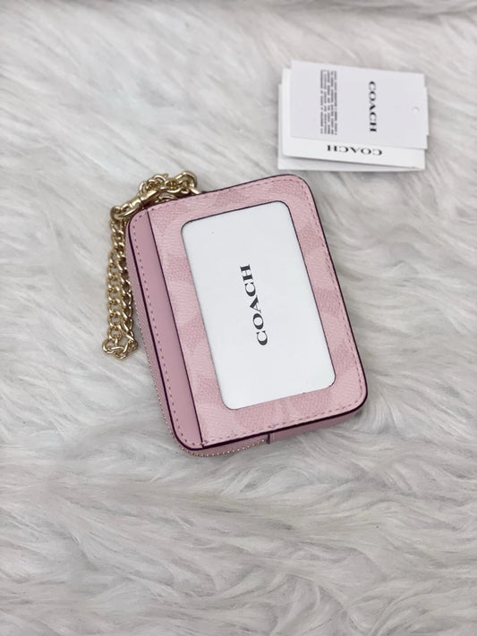 Coach Zip Card Case (Powder Pink)